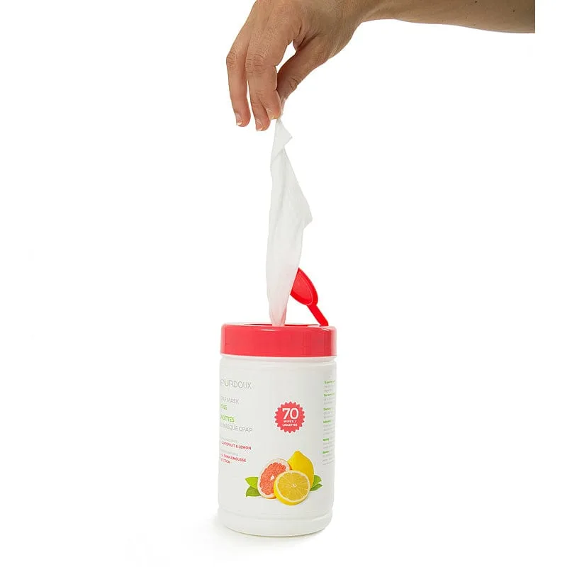 Toallitas para mascarillas CPAP con pomelo y limón (perfumadas)
