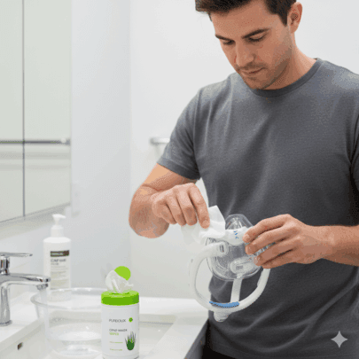 man-cleaning-cpap-mask
