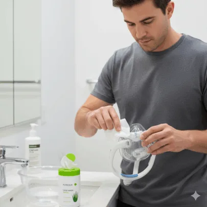 man-cleaning-cpap-mask